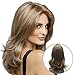Produktbild gseastbuy 1 Perücke Haar Hitzebeständig Cosplay Chic lockig Dekorationen Langes Haar Frauen Braun Dark lang body Wave Hair Stilvolle Full Perücke Party Pony