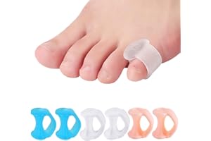 WHGHNCQ 6 Stück Zehenspreizer, Gel Zehenstrecker Kleiner Zeh, Silikon Zehentrenner für Bunion und Hammerzehen, Hallux Valgus Korrektur Relief Druck und Schmerzen,Zehenstrecker für überlappende Zehen