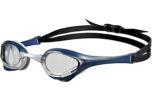Arena Cobra Ultra Swipe Unisex Adult Racing Swimming Goggles, Swimming Pool Goggles with Curved Lenses, Anti-Fog, UV Protection, 5 Interchangeable Nose Bridges