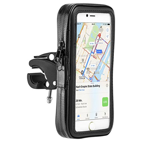 Wasserdichte Fahrrad- und Motorrad-Halterung Universal mit Wasserdichter Tasche fÃ¼r Handy Smartphone 5,2 Zoll - 5,7 Zoll wie z.B. iPhone 6, 6S, 7, 7 Plus / Galaxy S5, S6, S7, S7 Edge, Note 4, Note 5, Note Edge / Huawei P8, P9, Lite, Plus / Sony Xperia Z3, Z5, Premium, XZ, X / HTM M8, M9, M10 / LG G4, G5 und andere Handys/Smartphones