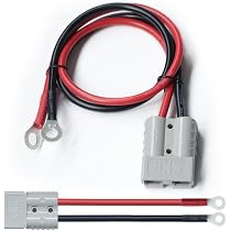 Connecteur Rapide Batterie 50A 600V KingYH - Câbles 10AWG 50cm Avec Cosses Pour Moto, Auto, Solaire