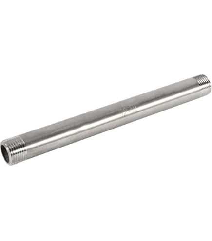Raccord Tuyau Acier Inoxydable Mâle X Mâle 200mm - BSP 1/4 à 1 Pouce WPKD BLUEIY