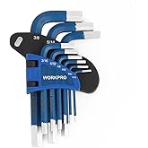 WORKPRO WP222014 9 Piece Short Size CR-V Metric Professional Allen Key Set