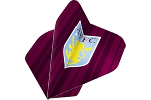 FOCO Officially Licensed Aston Villa Football Club 100 Micron No 2 Shape Dart Flights, Multiple Designs and Pack Size