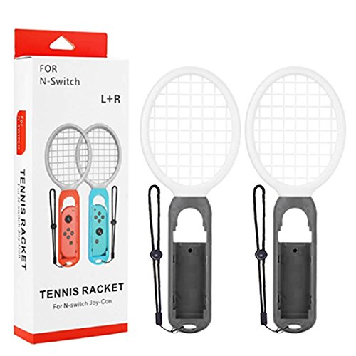 Preisvergleich Produktbild Mecotech Tennisschläger für Nintendo Switch 2 Stück Tennis Rackets Tennisschläger Joy-Con Zubehör für Nintendo Switch Spiele Mario Tennis Aces