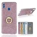 Produktbild Everainy Huawei Honor 8X Hülle Silikon Bumper Gummi Cover mit Ring 360 Grad Ständer Hüllen Kompatibel für Huawei Honor 8X Handyhülle Stoßfest TPU Stoßstange Schutzhülle (Rot)
