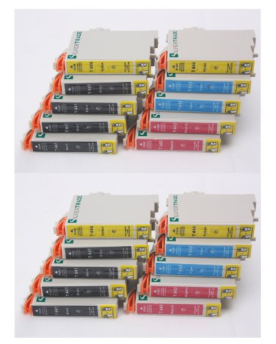 20 XL Tintenpatronen mit CHIP, kompatibel zu T0445 Multipack - (8x T0441 Schwarz + 4x T0442 Cyan + 4x T0443 Magenta + 4x T0444 Gelb) für Epson Stylus C84 C64 C64 Photo Edition C65 C66 C66 Photo Edition C84CN C84N C84PE C84 Photo Edition C84 Wifi C84WN C85 C86 C86 Photo Edition CX1500 CX3500 CX3600 CX3650 CX6400 CX6500 CX6600