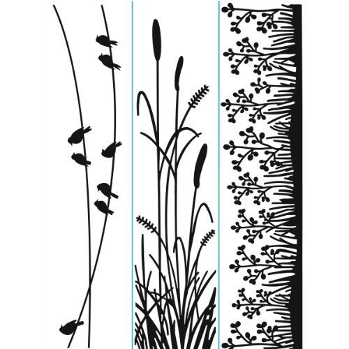 Darice 1218-81 Prägeschablone, Natur, Plastik, transparent, 3,5 x 14,5 x 0,4 cm
