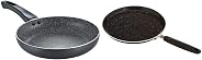 Prestige Omega Deluxe Aluminium Granite Fry Pan, 200mm (Omelette Pan), Black