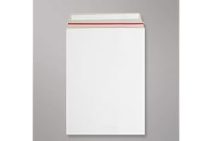 IDEALS UK PACKAGING LTD 50 Quality White Board SELF Seal MAILERS Card ENVELOPES with Tamper EVIDENT Tear Strip - A4 C4 Size 229 x 324mm 350GSM - Postal Post MAILING Shipping Packing Office Peel & Seal Packets Packaging