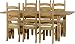 Corona Extending Dining Set (1+6) Distressed Waxed Pine/Cream Faux Leather