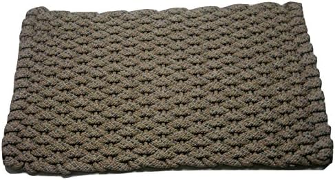 Rockport Rope Door Mats 2034371 Indoor &amp; Outdoor Doormats, 20" x 34", Tan with Light Blue Specs
