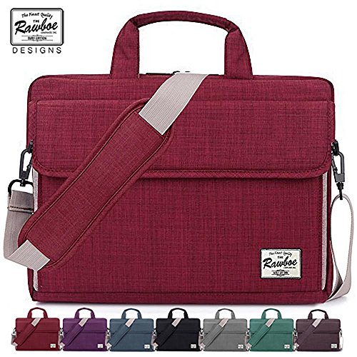 Rawboe® 13 -13,3 Zoll MacBook Pro Retina intelligente neue Art-Oxford-Gewebe Multi Functional eleganten, tragbaren Laptop-Tasche Laptop-Hülle für Mann / Frau Tragetasche Messenger Bag Schulter-Aktenkoffer Handtasche für MacBook Air / Oberflächen Pro 4 / Laptop / Notebook / ipad / Tablet / MacBook / Ultrabook / Computer für Apple / Acer / Asus / Dell / Fujitsu / Lenovo / HP / Samsung / Sony / Toshiba mit Schulterriemen und mehrere Taschen - Maroon