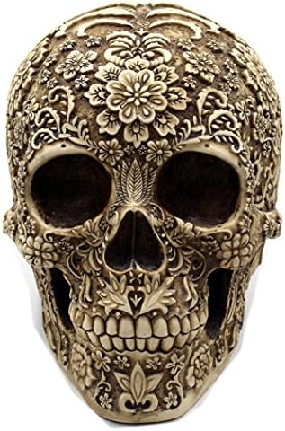FairySu Life Size Realistic Replica Human Skull Head Halloween Party Home Desk Decoration Props Ornament Model Small