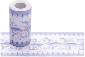 RAILONCH 10CM x 10M Tapete PVC Bordüre Selbstklebend Wandbordüre Klebefolie Küche Fensterbank Folie Tapeten Badezimmer Dekoration Bordüren (H)