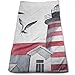 Produktbild WYICPLO Lighthouse and Seagulls Kitchen Bath Towels for Bathroom-Hotel-Spa-Kitchen-Set - Circlet Egyptian Cotton - Highly Absorbent Hotel Quality Towels 27.5 Inch X17.5 Inch