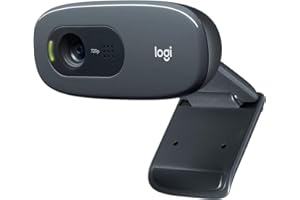 PYXISTIFY Original Logitech C270 HD Webcam, HD 720p/30fps, Widescreen HD Video Calling, HD Light Correction, Noise-Reducing Mic, For Skype, FaceTime, Hangouts, Teams, WebEx, Zoom, PC/Mac/Laptop/Macbook/Tablet