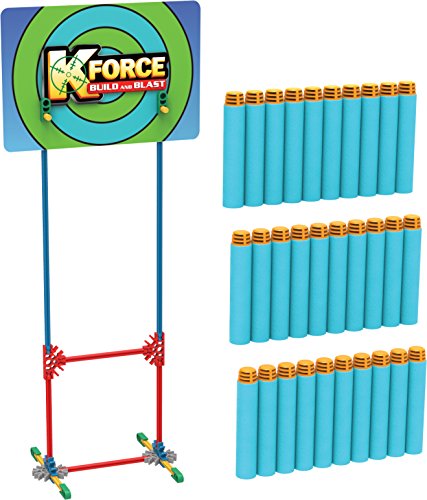 Kâ€™NEX K-Force 30-Dart Pack and Target for Ages 8+, Engineering Educational Toy, 51 Pieces