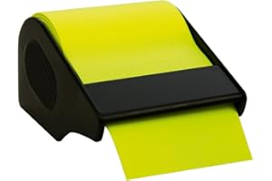 RNKVERLAG RNK Verlag CT1906 - Rotolo di foglietti adesivi in dispenser, 60 mm x 10 m, ricaricabile, giallo brillante, 1 pz.