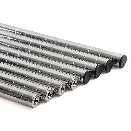 Yorbay Industrie Kleiderschrank 270kg rollbar mit Kleiderstange und Einlegeboden (2*Kleiderstange+1*Einlegeboden ohne Bezug) - 5