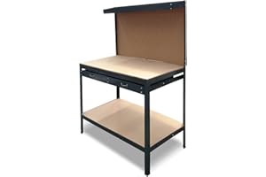 CATTERHOUSE Banco-Mesa de Trabajo Cargo Advance 120x60x155 cm de Acero Galvanizado y MDF con Cajón y 25 Piezas Incluidas