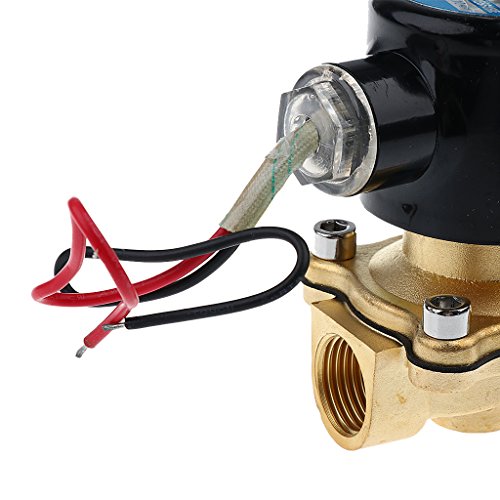 12V DC 1/2″ Messing Elektro Magnetventil Ventil Wasser Luft Brennstoffe Gas Normal geschlossen Neu - 6