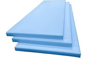 BRILLARS High Density Blue Firm Foam for Upholstery Cushions, Sofas, Beds, Seats, Campervans, Indoor & Outdoor Padding, Caravan Seat, Pub/Bar Seating DIY (80'' X 45'' (200 X 114cm), 0.5" (~1.3 cm) Thick)