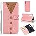 Produktbild Huawei P30 Hülle, Leder Tasche Handyhülle Flip Wallet Schutzhülle für Huawei P30 mit Ständer und Kartenfächer/Magnetverschluss (Pink)