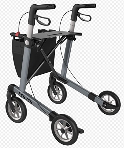 Preisvergleich Produktbild Server Rollator Eis Blau, Standard – Sitzhöhe 62 cm