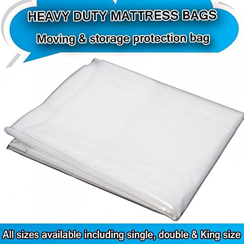 HEAVY DUTY REMOVAL MOVING MATTRESS POLYTHENE COVER BAG *400 GAUGE* (Super Kingsize Mattress Bag)