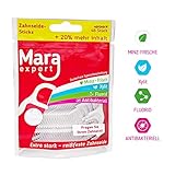 arco para hilo dental  Dientes dientes con limpieza seda de baquetas de Mara Expert  6 x 48 Dental Sticks  lengua dientes, limpieza seda encerada y palillo de dientes en un...