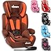Price comparison product image KIDUKU Safety Car Seat | Booster Seat | 3 in 1 Childs Babys from 9-36 kg (20 lbs - 80 lbs) 1-12 Years | Convertible, universal | approved to ECE R44/04 | Group 1 + 2 + 3 | brown/orange