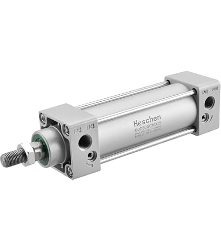 Vérin Pneumatique Heschen - Double Effet, Alésage 40mm, Course 200mm - Port PT1/4'' - Pour Applications Industrielles