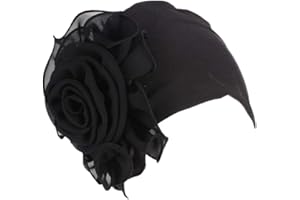 YONKINY YONKOUNY Chimio Turban pour Femmes Élégant Confortable Chapeau Bonnet Cancer Élastique Headdress Fleur pour La Perte De Cheveux Chimiothérapie