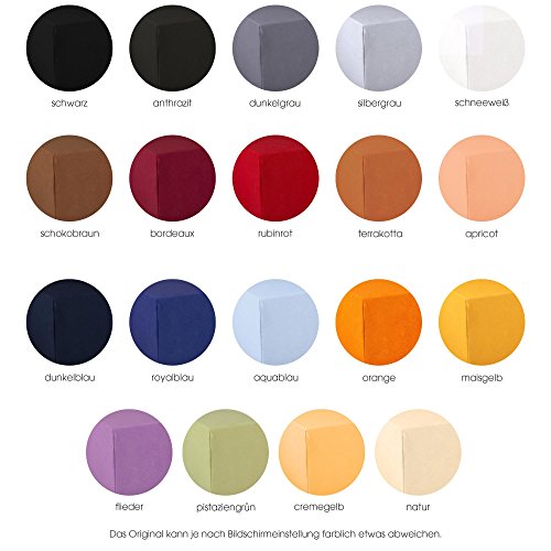 Exclusives Stretch Spannbettlaken für Wasserbetten & Boxspringbetten | Spannbetttuch Jersey Qualität feinste Mako-Baumwolle mit Elastan für hohe Matratzen | 180 x 200 – 200 x 220 cm | aqua-textil 0010761 | schnee-weiß - 5
