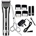 Sminiker Quiet Hair Clippers Cordless Rechargeable Hair clippers for Adults and Babies Professional Barber Clippers Set with 2 Rechargeable Batteries 4 Comb Guides and Scissors(Grey)