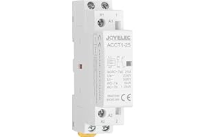JOYELEC Haushalt-Wechselstromschütz, 2P 25A 1NO1NC Automatisches 220V/230V 50/60Hz, 2-polig, 35-mm-DIN-Schienenmontage