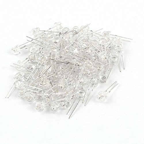 Preisvergleich Produktbild LED-Leuchtdioden, Flachkopf, 80 Stück, 5 mm x 5 mm, 2,5-3 V, rot, super hell