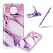 Produktbild Herzzer Weich TPU Silikon Handyhülle für Moto G6 Plus, Marmor Malerei Bumper HandyTasche Flexible Ultra Dünn Schutzhülle Back Cover Anti-Shock für Moto G6 Plus - Rot Lila
