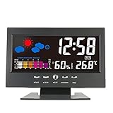 Pantalla colorido y atractivo. Medir la temperatura y la humedad, ° C o ° F conmutable. Grabación MAX. & min. temperatura & humedad valor.