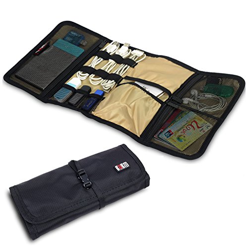 Damai Wrap Universaltasche Tragbare Tasche Elektronike Zubehöre für Reiseorganisator/Festplatte/Kabel (Schwarz)