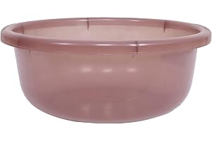 Kuber Industries Durable Deep Bath Tub|Versatile Short Livestock Feeding Pan| Plastic Utility Gaint Basin for Baby Bathing,Washing Clothes,26 Litre (Brown)