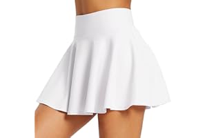 PAIDAXING Women's Tennis Skirts with Shorts Athletic Skorts Golf Skort with Pockets Pleated Sports Skirt Active Skort Mini Skirt for Running Workout Hockey Summer Yoga Workout Activewear Shorts