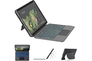 EIP Magnetix Keyboard Case for Google Pixel Tablet 11 inch (2023), Adjustable Viewing Angle, Detachable, Protective Cover Compatible with Charging Speaker Dock, 7 Backlight Color, US-layout
