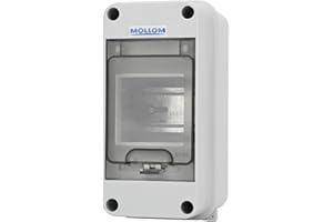 MOLLOM 3 Modules Leitungsschutzschalter MCB Verteilerschutzbox mit DIN-Schiene, IP65 wasserdicht, für den Innen- und Außenbereich