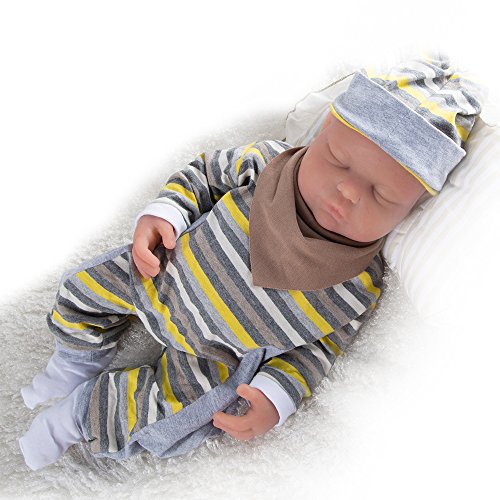 IVITA 18.5'' 8.1lbs Lifelike Reborn Sleeping Baby Girl Doll Silicone Dolls Girl's Gift