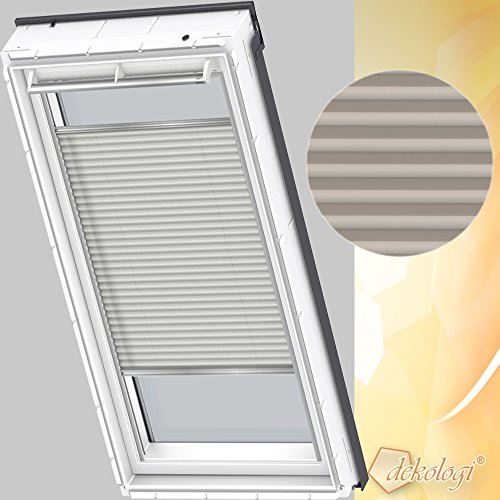 Orignal VELUX Plissee / Faltstore FHL PK08 1259S / Bedienart : Manuell / Farbe : Uni Sand / Fenstergröße : PK08 / Fenstertypen : GGU, GGL, GPU, GPL, GTU, GTL, GXU, GXL