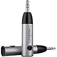 CrossBeats Mini Bluetooth Receiver Wireless Bluetooth Car Adapter Mini Portable 3.5mm Aux Adapter and Build-in Mic for Car Home Stereo Music System (Black)