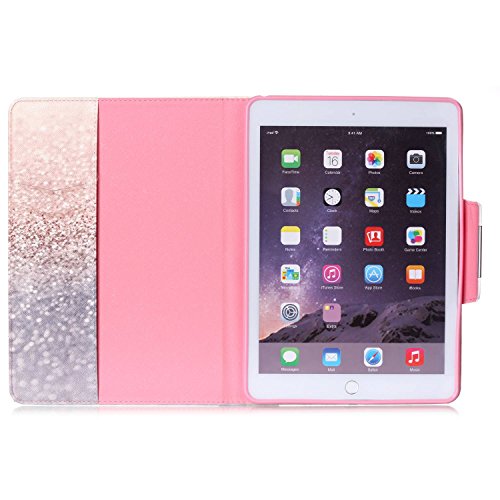 iPad Air 2 Hülle, iPad Air 2 Cover, DEENOR Colorful Classic Design PU Leather Stand schutzhülle hülle für Apple iPad Air 2 iPad 6. Quicksand - 4