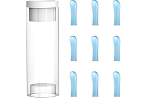 BOTHFOX 9Pcs Silicone Ear Spoon Replacement Accessory Set, Ear Wax Removal Kit Replacement Tips Soft Ear Scoop Cleaner Ear Wax Cleaning Tool Heads Otoscope Parts Accessories for Adults And Pets Supplies